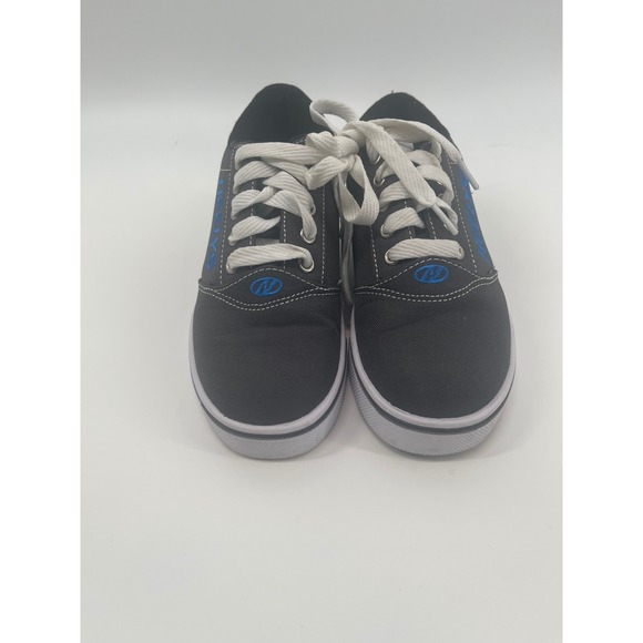 Heelys Pro 20 Charcoal Grey Blue Skate Shoes Youth Size 3 Wheeled Sneakers - Picture 2 of 6